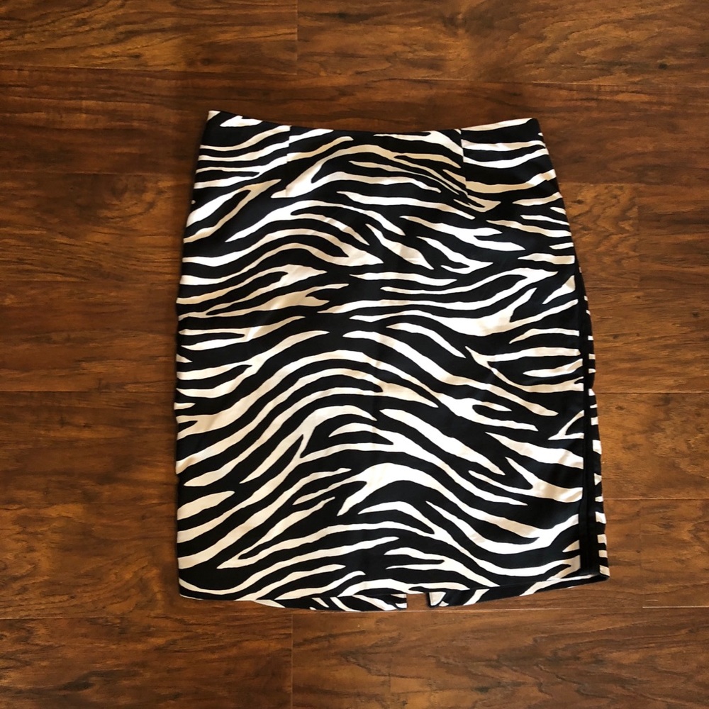 WHBM Zebra print pencil skirt